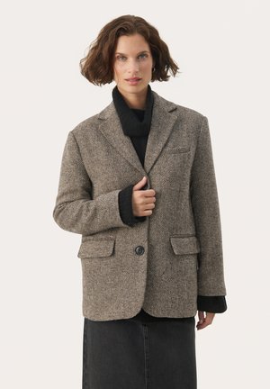 LIRA - Rövid kabát - brown tweed mix