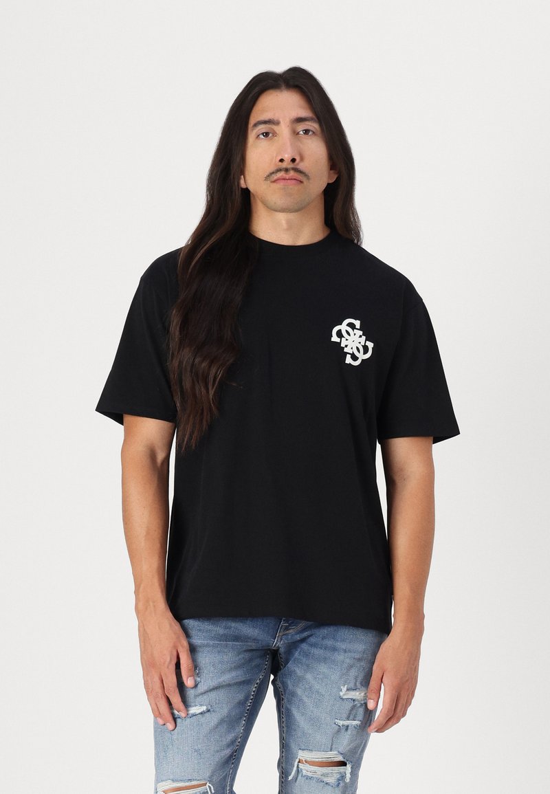 Guess BANDANA APPLI - Triko s potiskem - jet black