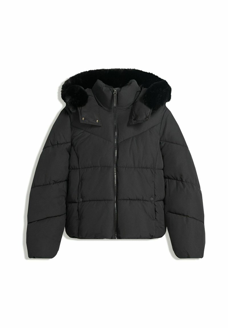 Bershka Winterjacke black/schwarz Zalando