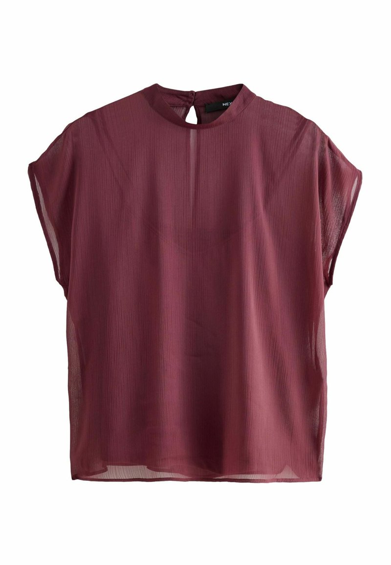 Next TWIST FRONT SHORT SLEEVE - Blouse - burgundy red/rood - Zalando.nl