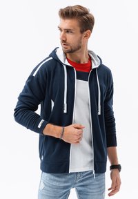 Ombre Felpa con zip - navy blue