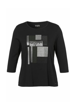 SUPERSOFTES 3/4-ARM  MIT SILBER-MOTIV - Longsleeve - schwarz