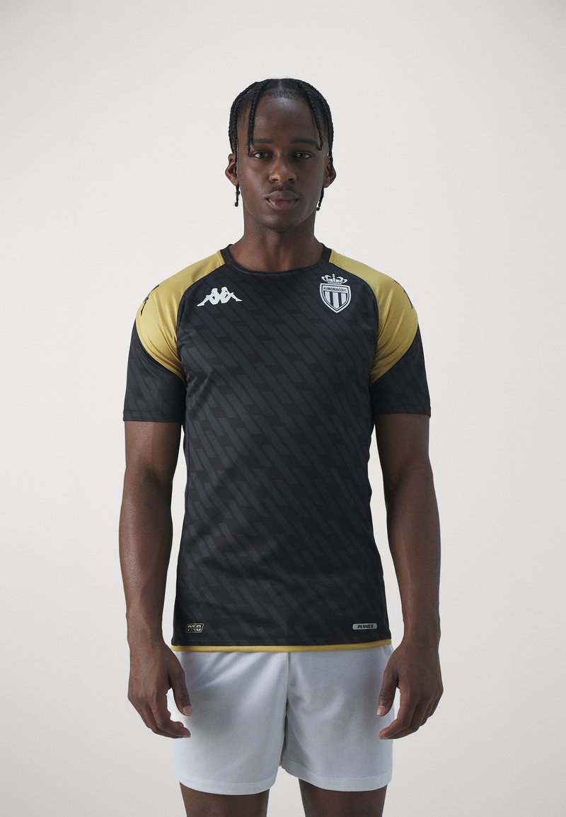 T-shirt AS Monaco Kappa AYBA 4 – Collection 2020-2021, Coton Respirant, Design Officiel