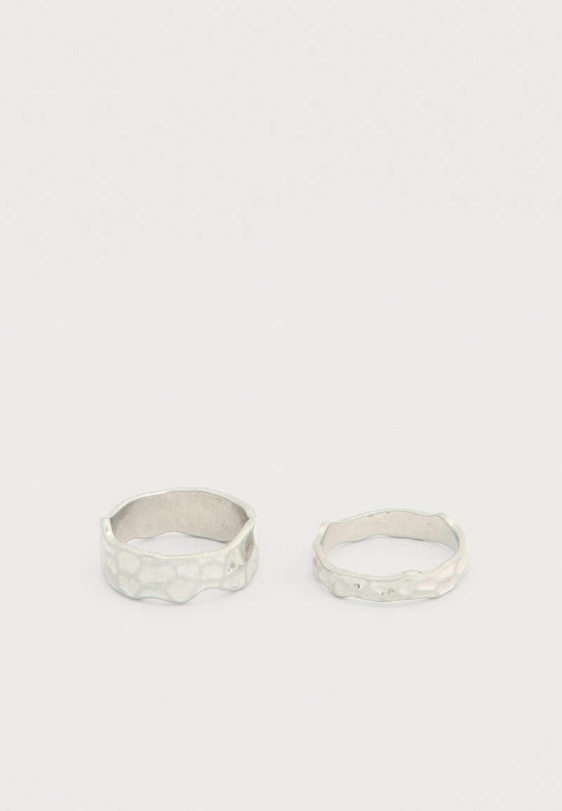 Weekday RING SET - Ringar - silver-coloured/svart - Zalando.se