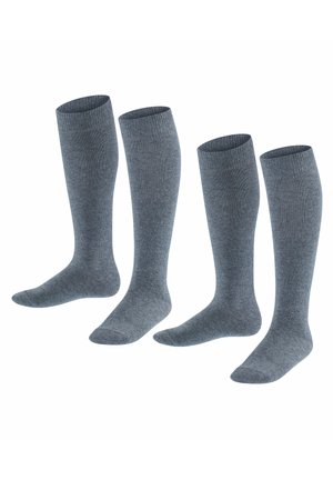 FOOT LOGO 2-PACK UNI - Chaussettes hautes - light greymel