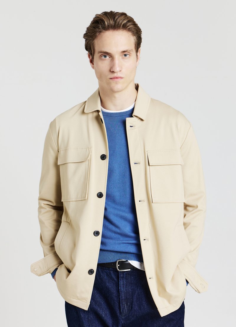 Calliope CAMICIA CON TASCHE APPLICATE - Giacca leggera - beige