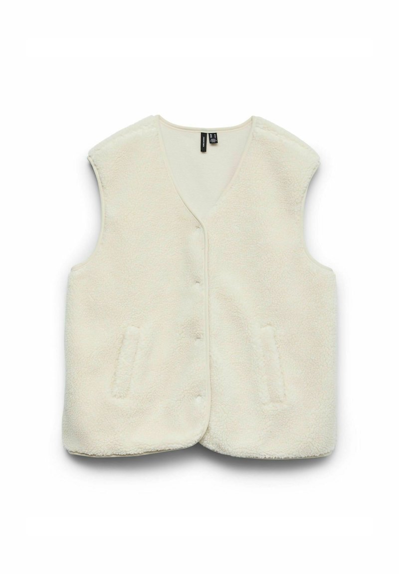 Vero Moda Teddy VMJOSEFINE - Chaleco - cannoli cream/crema - Zalando.es