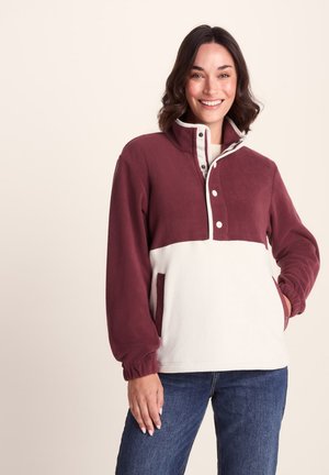 SYMES - Fleece jumper - vanilla burgundy