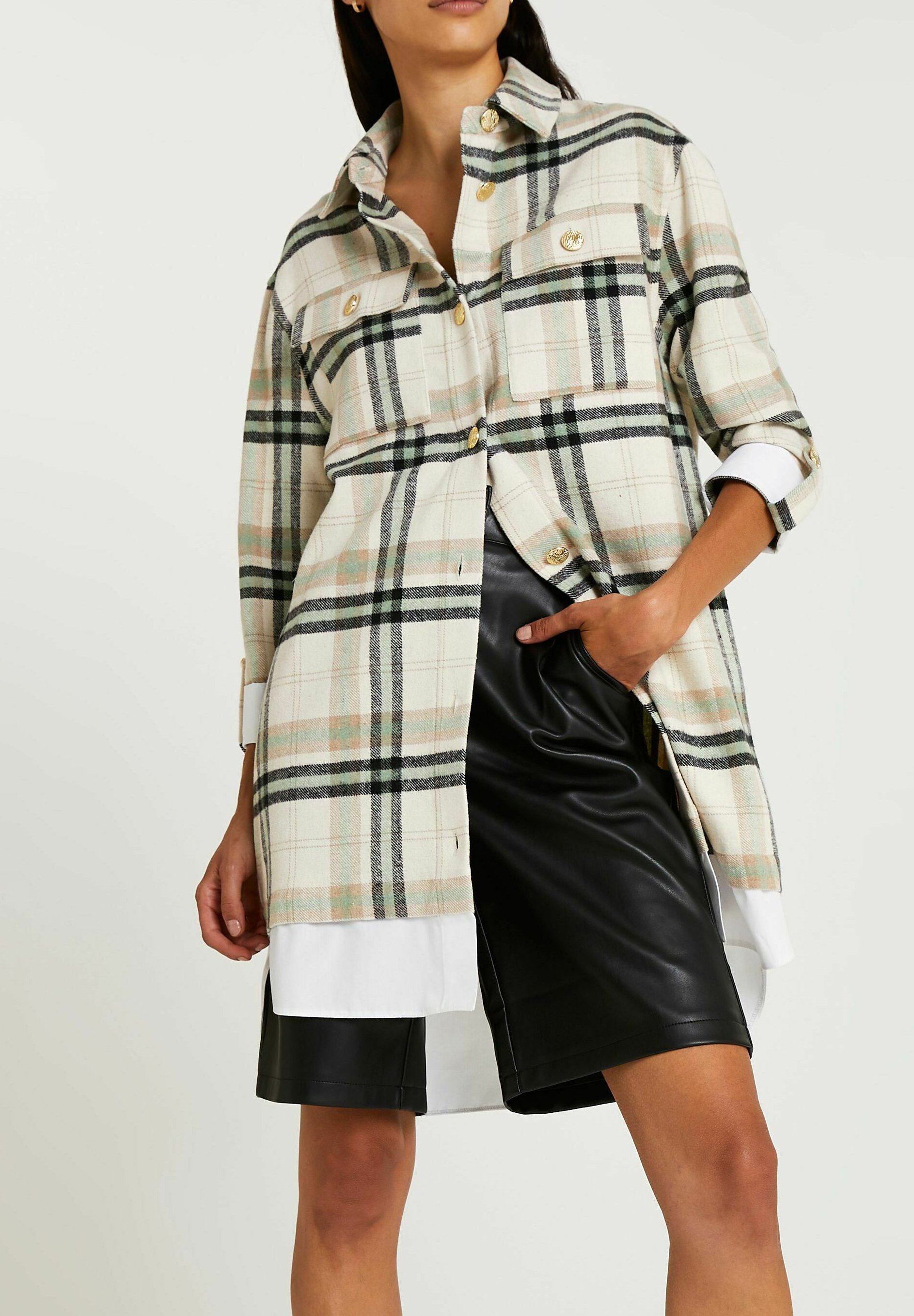 River Island Abito a camicia - cream/bianco - Zalando.it