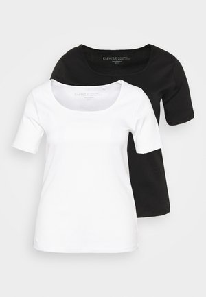 SHORT SLEEVED 2 PACK - T-shirt basic - black/white