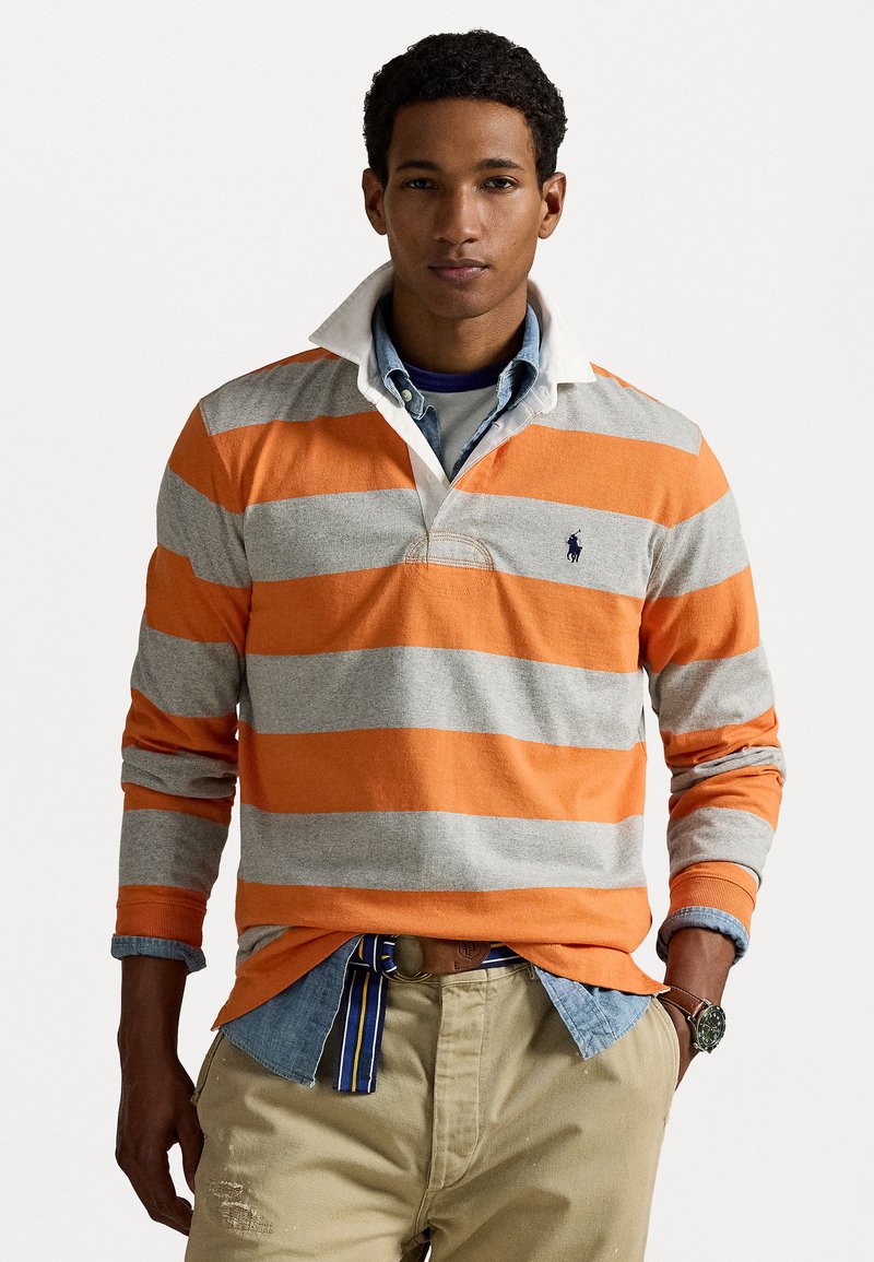 Polo Ralph Lauren THE ICONIC RUGBY SHIRT - Polosärk - bedford orange/andover heather