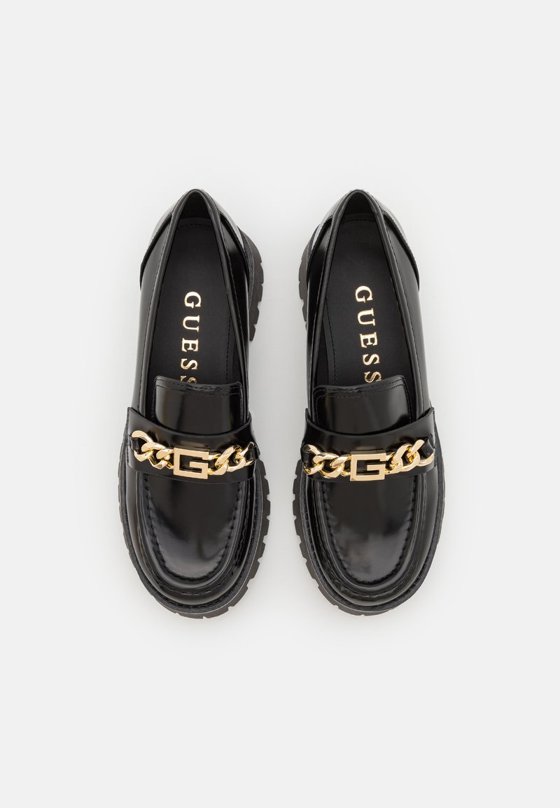 Guess Men\'s Black Slip-On Loafers with Chain Detail GUESS Men main image 3