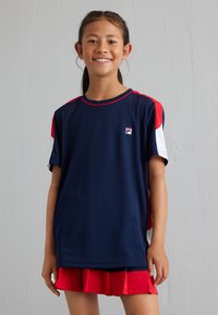Fila - GABRIEL UNISEX - Sport T-Shirt - navy/red Thumbnail-Bild 1