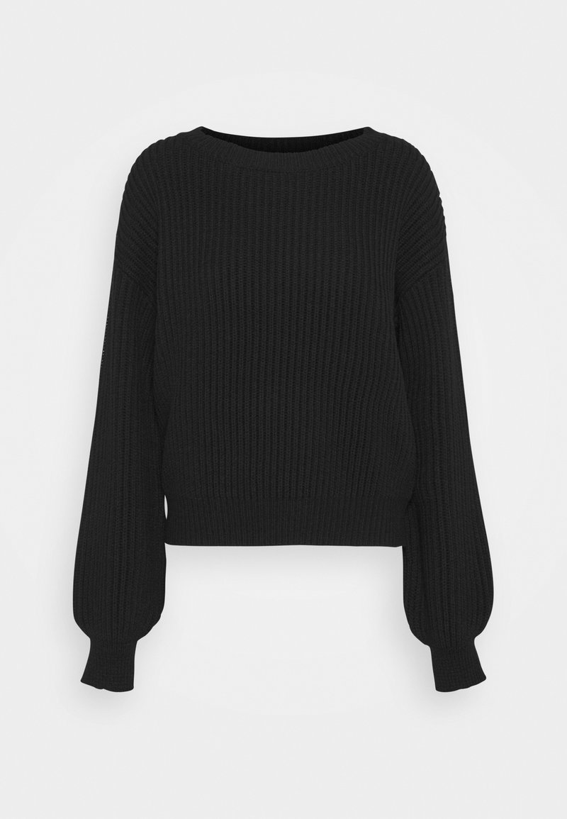 Na Kd Black Cropped Chunky Sweater Na Kd Black Chunky Knit Cropped
