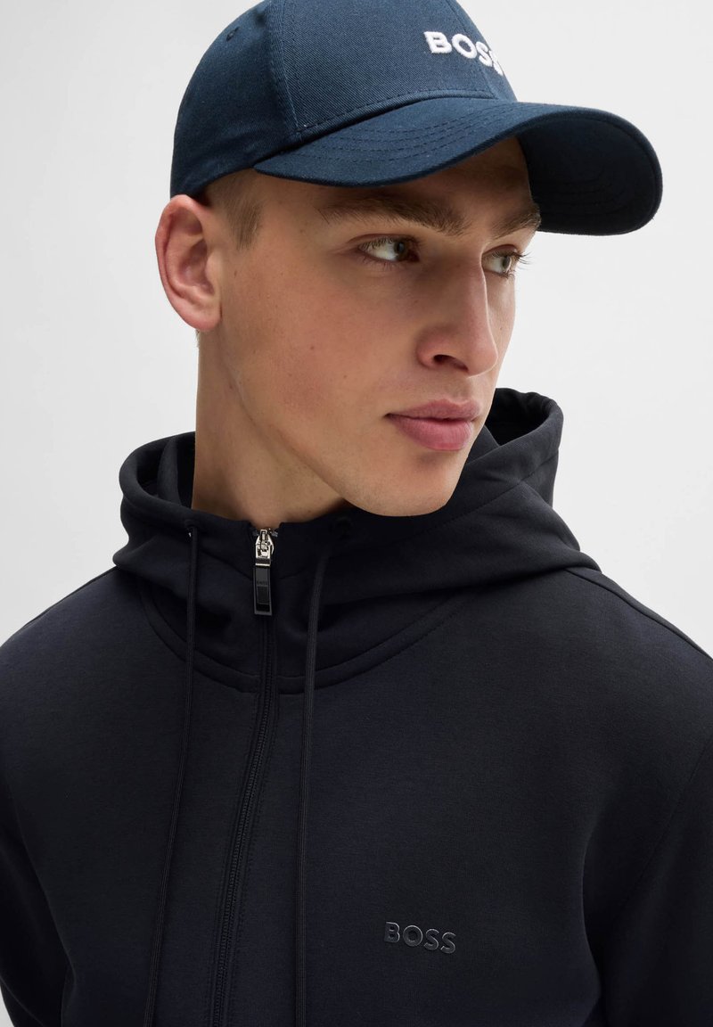 BOSS Hommes Authentic Jacket H - Sweat à Capuche Zippé Molleton Coton Rayures Dégradé