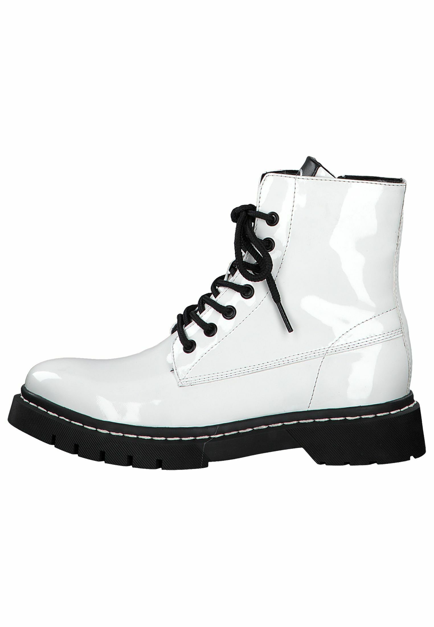Tamaris BOOTS - Bottines à plateau - white patent/blanc - ZALANDO.FR