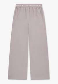 Αθλητικό γκρι ανοιχτού χρώματος παντελόνι με ελαστική μέση που φέρει την επωνυμία «Jordan Sport», πλάγιες τσέπες σε λοξή γραμμή και χαλαρή εφαρμογή.