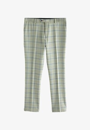 Next, SKINNY FIT PATTERNED - Pantalon de costume - green