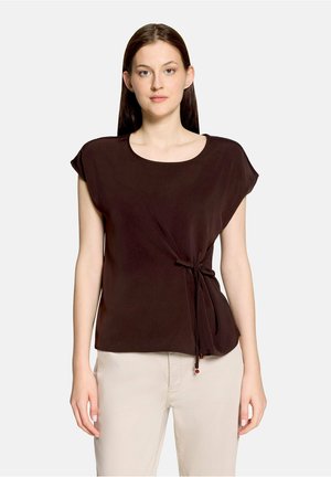 Cartoon, CARTOON KURZARM BLUSENSHIRT - Blouse - dunkelbraun