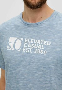 s.Oliver RUNDHALS KURZARM MODERN LOGO  2ER PACK - T-Shirt print - hellblau