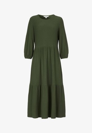 Cellbes of Sweden, JERSEY DRESS WITH RUFFLE - Jerseykjole - dark green