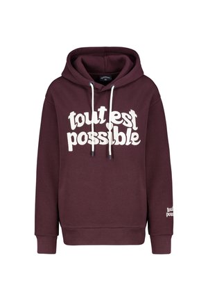 BESTICKTER  - Kapuzenpullover - dark-red