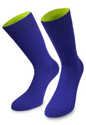 MID CUT SOCKS BI-COLOR - Socken - royalblau/säuregelb