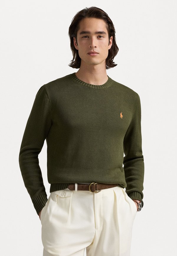 COTTON CREWNECK SWEATER - Jumper - new olive