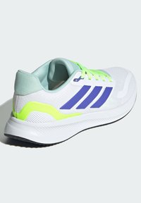 adidas Performance RUNFALCON - Chaussures de running sur route - cloud white  blue   lucid lemon