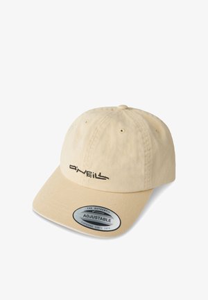 Beige verstelbare pet gemaakt van katoen, met een gebogen klep en een zwart "O'Neill" logo aan de voorkant. Voorzien van een merklabel op de klep.