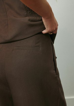 Next, TALL FIT - WIDE LEG TROUSERS . - Bukser - chocolate brown