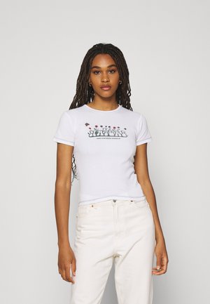 NATURE RULES EVERYTHING BABY TEE - T-shirt con stampa - white