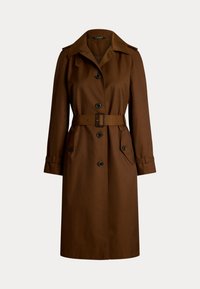 BELTED COTTON BLEND TRENCH COAT - Trenchcoat - dark terracotta