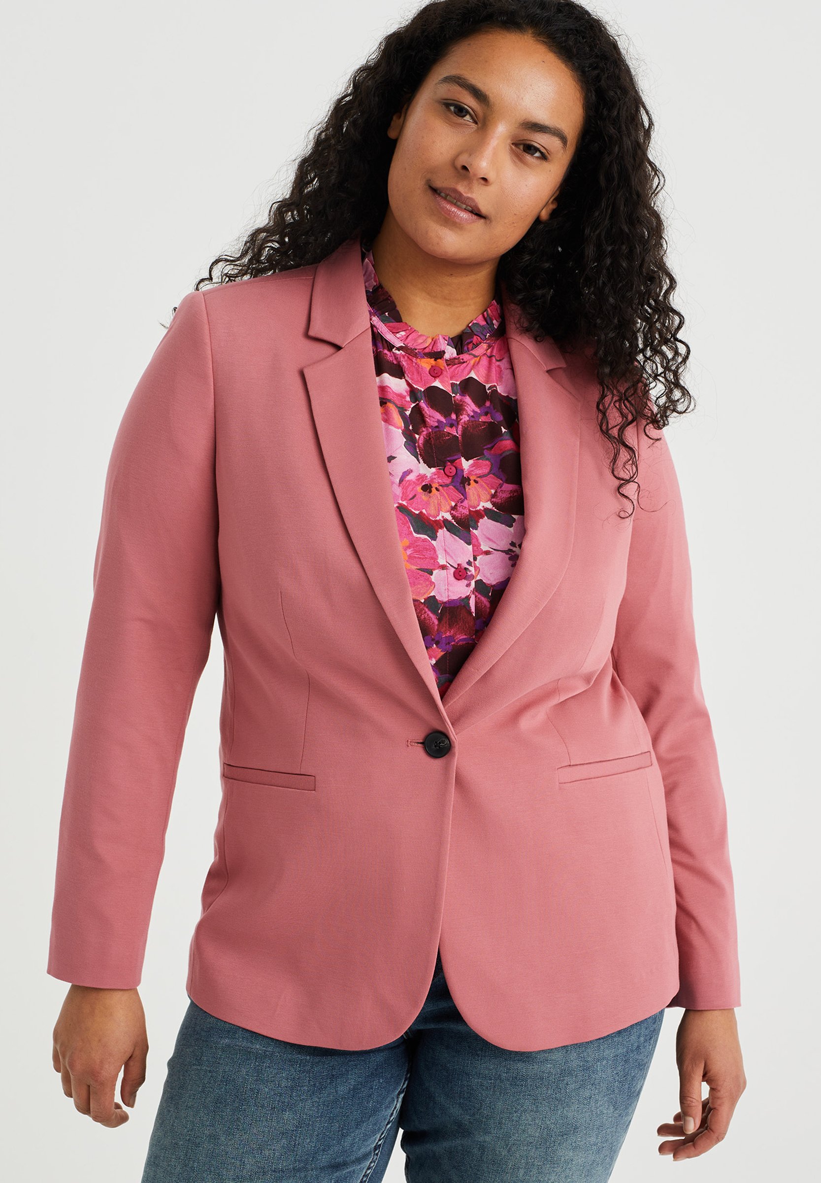 WE Fashion CURVE Blazer rosa