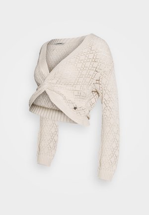WRAP AJOUR - Cardigan - off-white