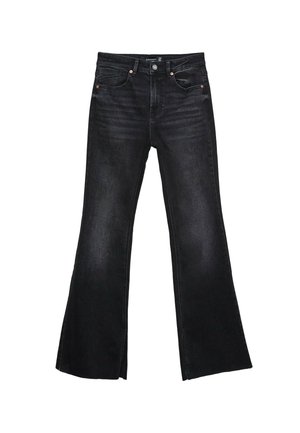 Stradivarius, D74 SLIT FIT FLARED JEANS - Jean bootcut - mottled black