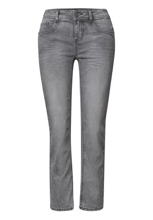Street One, MID-RISE STRAIGHT LEG JEANS IN A SLIM FIT - Jean slim - light grey random washed