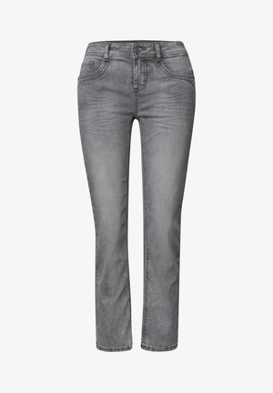 Street One, MID-RISE STRAIGHT LEG JEANS IN A SLIM FIT - Slim fit jeans - light grey random washed