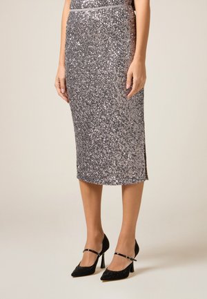 CON PAILLETTES - Pennkjol - argento