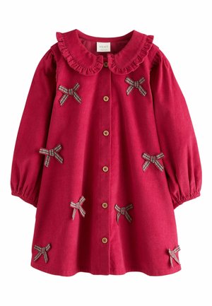 Next, CORD 3D BOW COLLAR DRESS - Rochie tip cămașă - red
