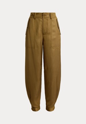 Lauren Ralph Lauren, SHANTUNG BARREL CARGO ANKLE PANT - Broek - tobacco bronze-coloured