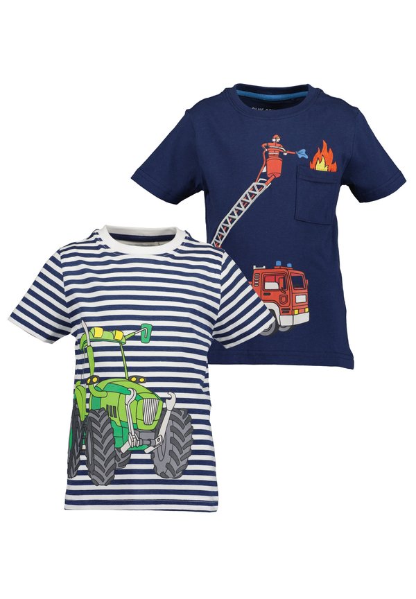 ESSENTIALS - T-Shirt print - dk blau gestreift