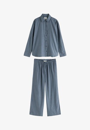 Self., REGULAR FIT - SHIRT & TROUSER PYJAMAS SET - Nachtwäsche Set - blue check