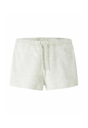 Witte shorts met een elastische tailleband, trekkoord en een zachte, gestructureerde stof voor casual gebruik.