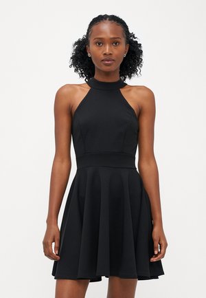 RUBY HALTER NECK SKATER - Koktélruha / Partiruha - black