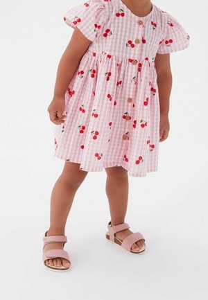FRUIT PRINT GINGHAM DRESS - Vestito casual - pink