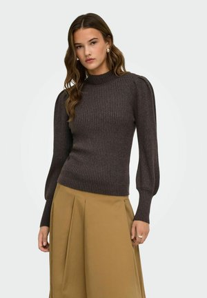ONLY ONLKATIA L/S HIGHNECK PULL KNT NOOS - Pullover - chocolate torte
