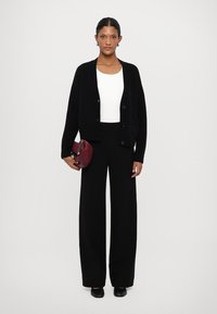 rag & bone IRINA PONTE WIDE LEG PANT - Trousers - black