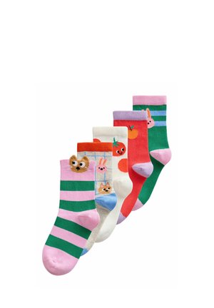 Next, 5 PACK - Socken - grey, red and pink