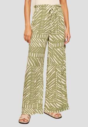 WIDE LEG - Stoffhose - green
